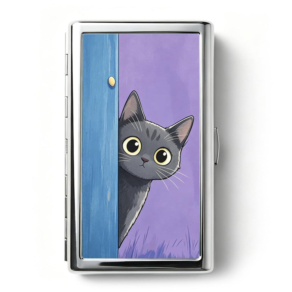 Vintage Art Deco Versatile Card & Cash Case, Slim Metal Wallet for Women Men Credit ID Business Cards (#A)