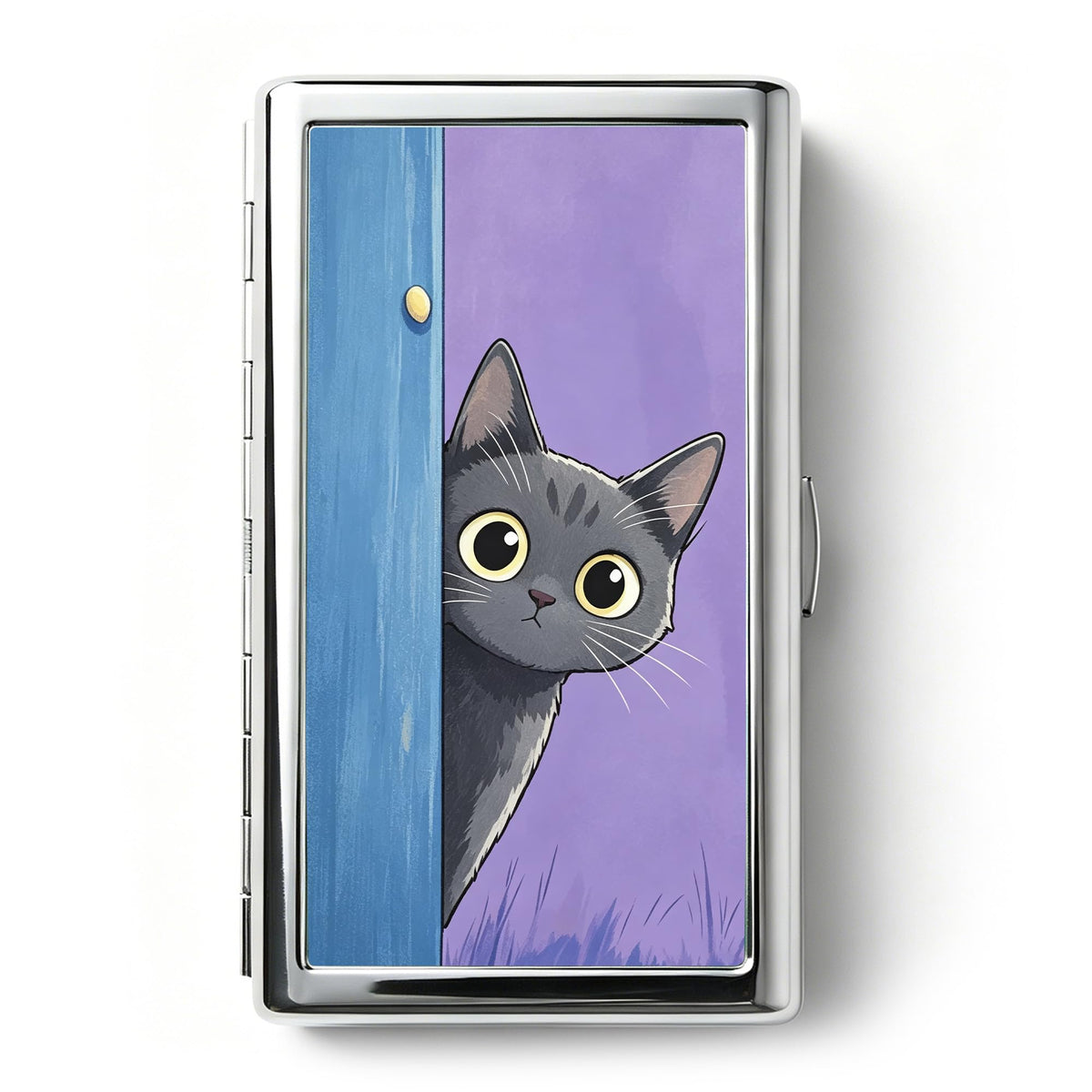 Vintage Art Deco Versatile Card & Cash Case, Slim Metal Wallet for Women Men Credit ID Business Cards (#A)