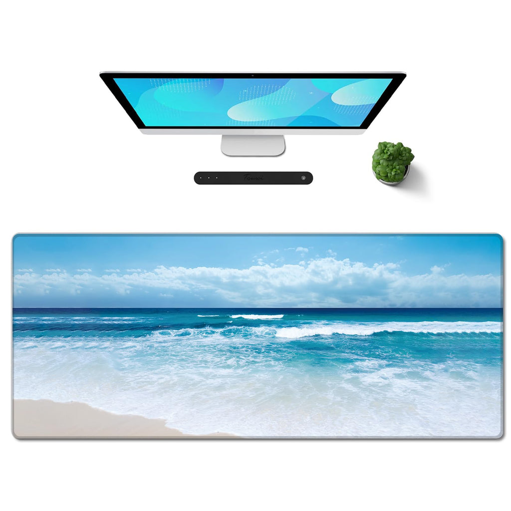 Galdas Mouse Pad For Gaming,Forest Background Pattern XXL XL Large Mouse Mat Long Extended MousePad Desk Mat Non-Slip Rubber Mice Pads Stitched Edges Thin (31.5 x 11.8 x 0.12 Inches) Tree
