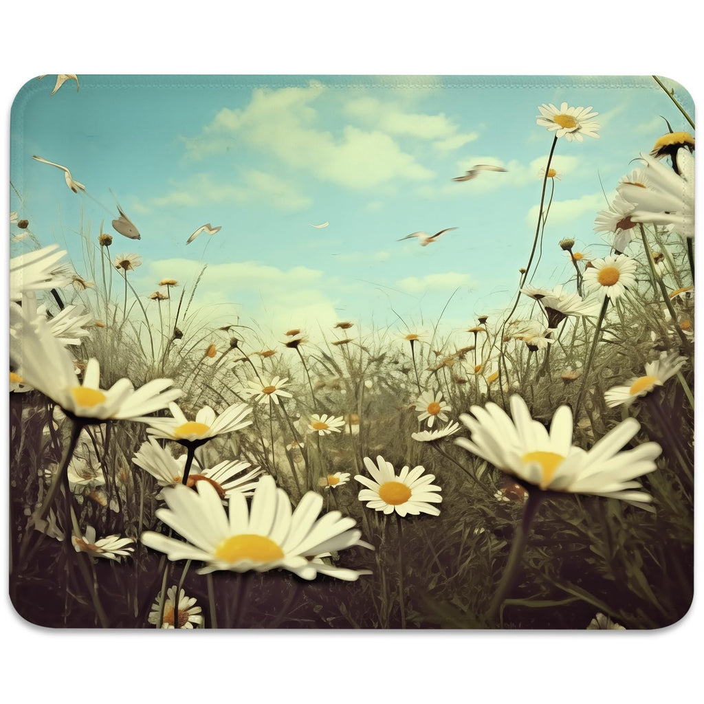 Vintage American Flag Mouse Pad - Patriotic Durability for Your Desk, Stitched Edges Non-Slip Rubber Base Mouse Pads for Computers Laptop