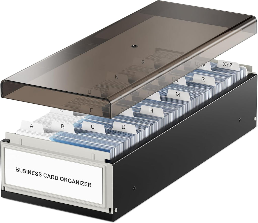MaxGear Business Card Holder for Desk, Capacity: 800 Cards (3.5” x 2.2”)