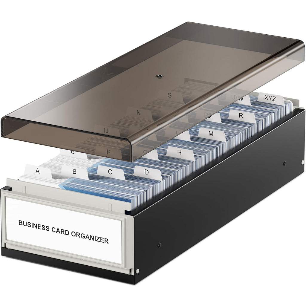MaxGear Business Card Holder for Desk, Capacity: 800 Cards (3.5” x 2.2”)