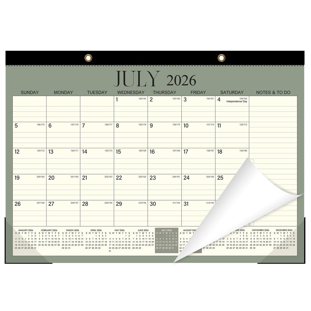 ZTX Desk Calendar 2026-2027 18 Month Big Planner Colorful
