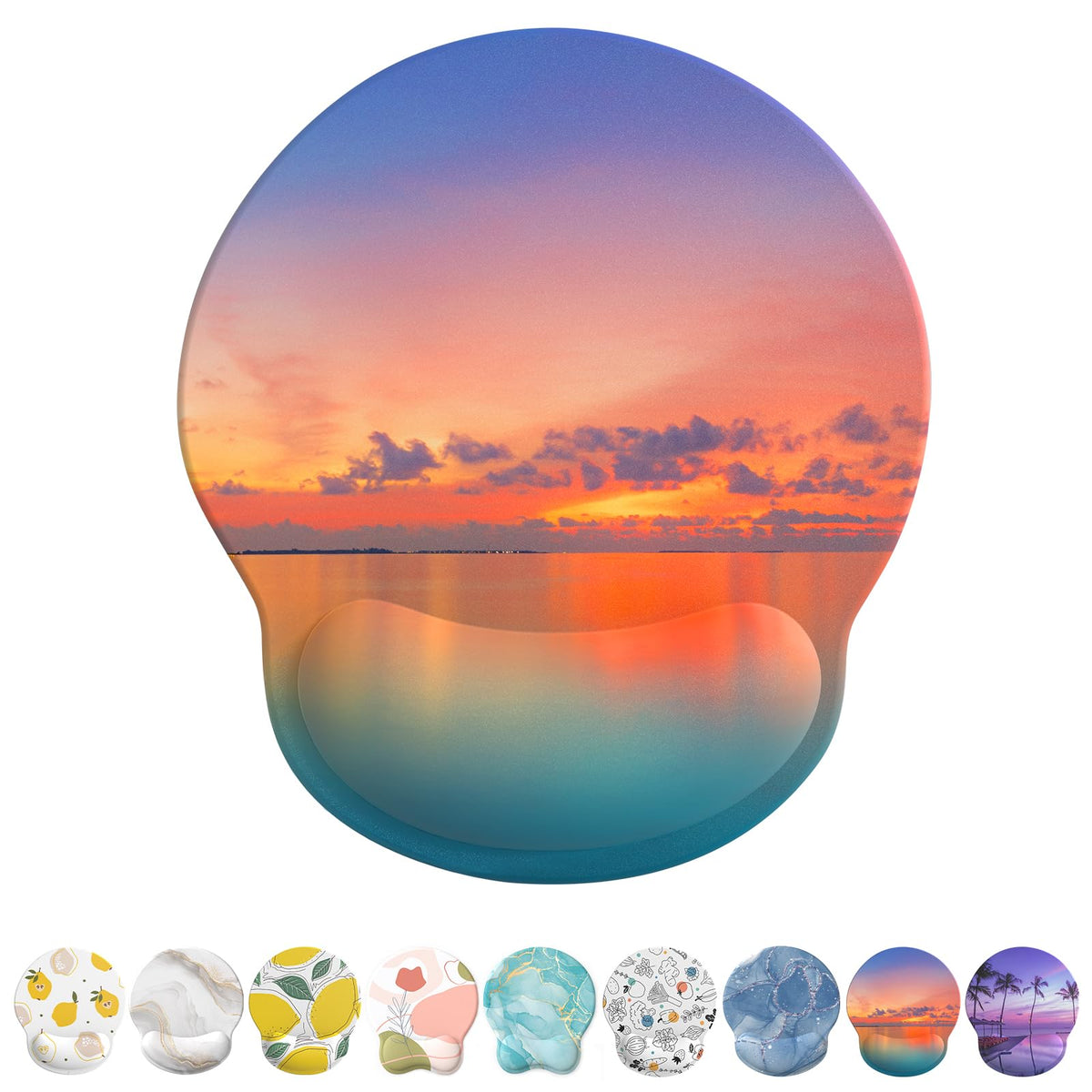 eulps Mouse Pad with Wrist Rest, Comfortable Computer Mousepad with Gel Wrist Support Smooth Surface and Non-Slip PU Base for Pain Relief, Laptop, Office & Home (Rose)
