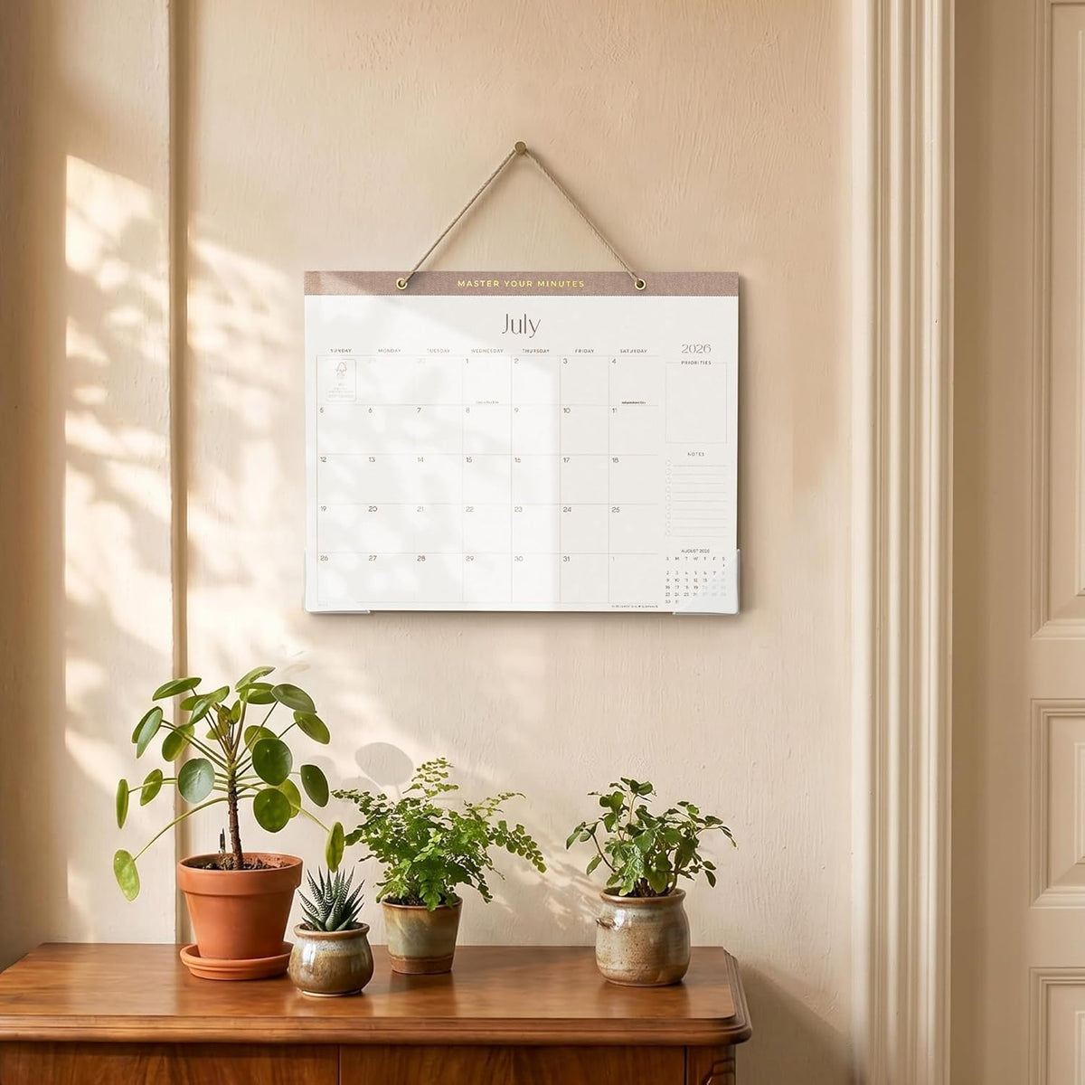 Desk Calendar 2026-2027, 18 Months Academic Calendar 15" x 12" Desktop Calendar from July 2026 to December 2027 With Large Day Block, Desk Planner for Teacher Family School Office Supplies