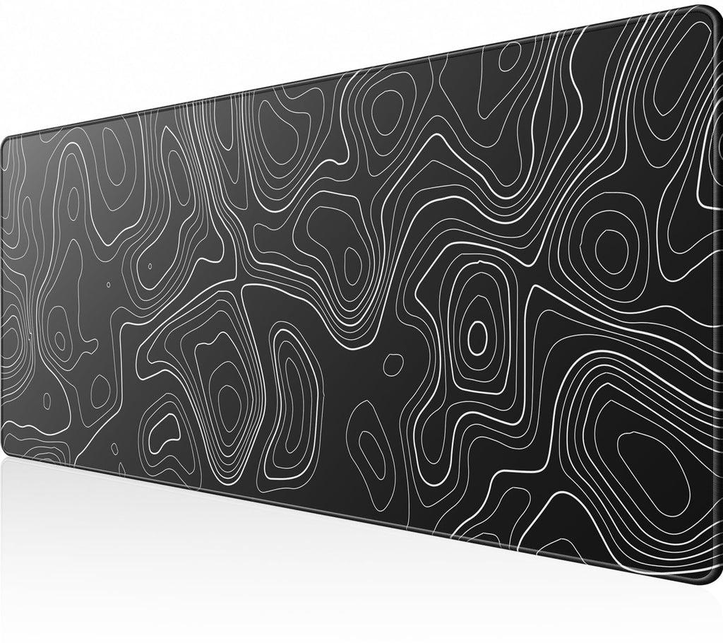 KTRIO Large Gaming Mouse Pad Desk Mat for Gamer, 31.5" x 11.8", Black, XL