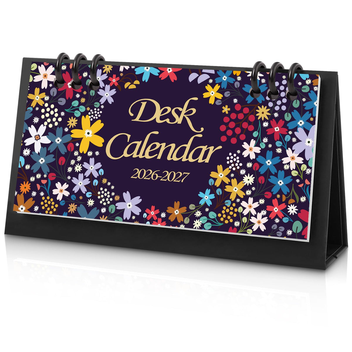 KONVINIT Small Desk Calendar 2026-2027, 6.3" x 3.1", 2026 Desk Calendar - Runs From January 2026 Until December 2027, 24 Months Mini Desktop Calendar for School, Home and Office Supplies