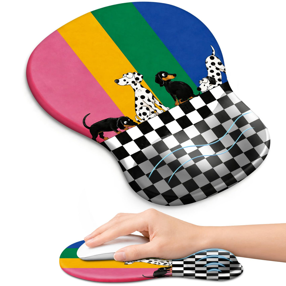 Ergonomic Mouse Pad with Wrist Rest, Gel Wrist Support, Black