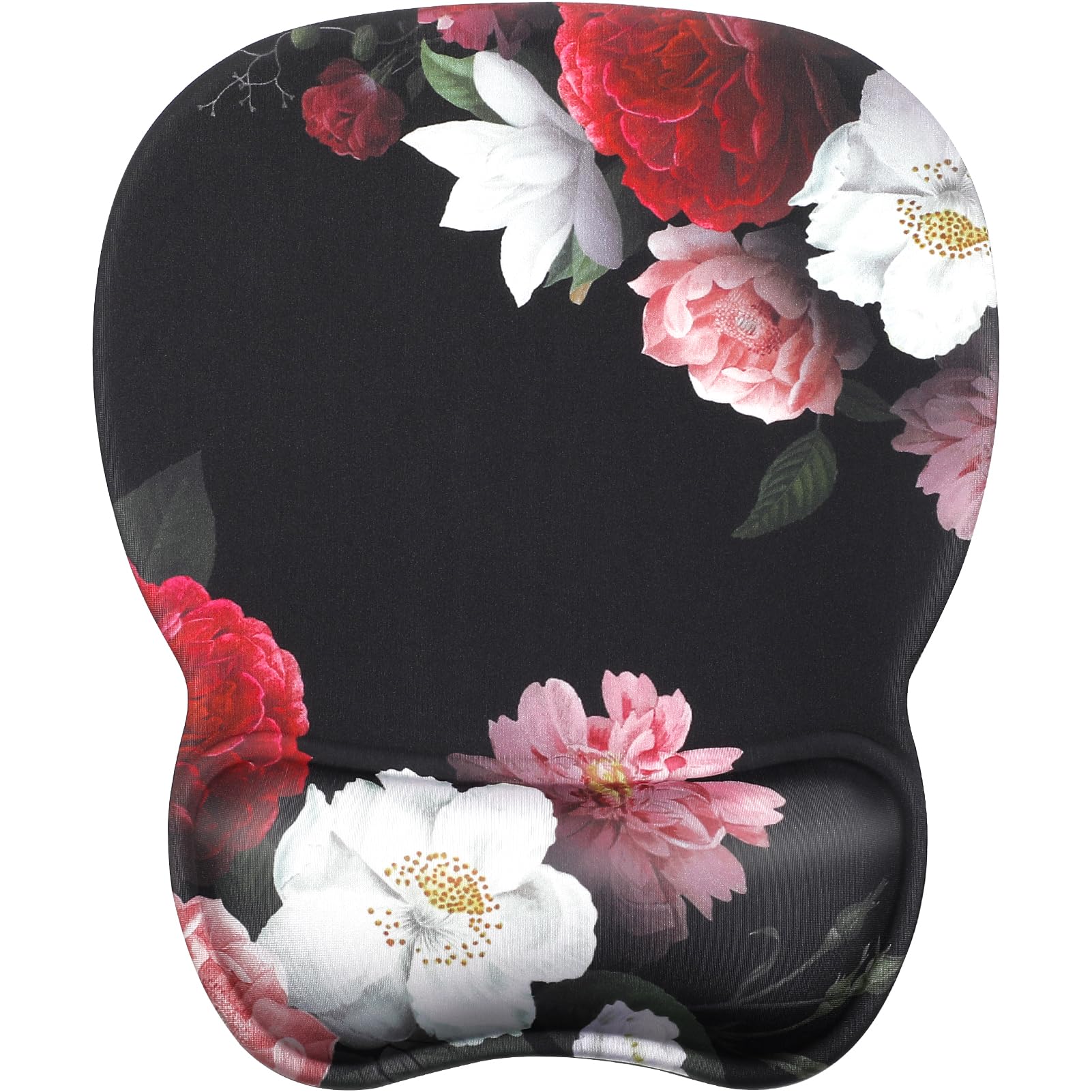 MROCO Ergonomic Mouse Pad with Gel Wrist Rest, 9.4 x 8.1 in, Black