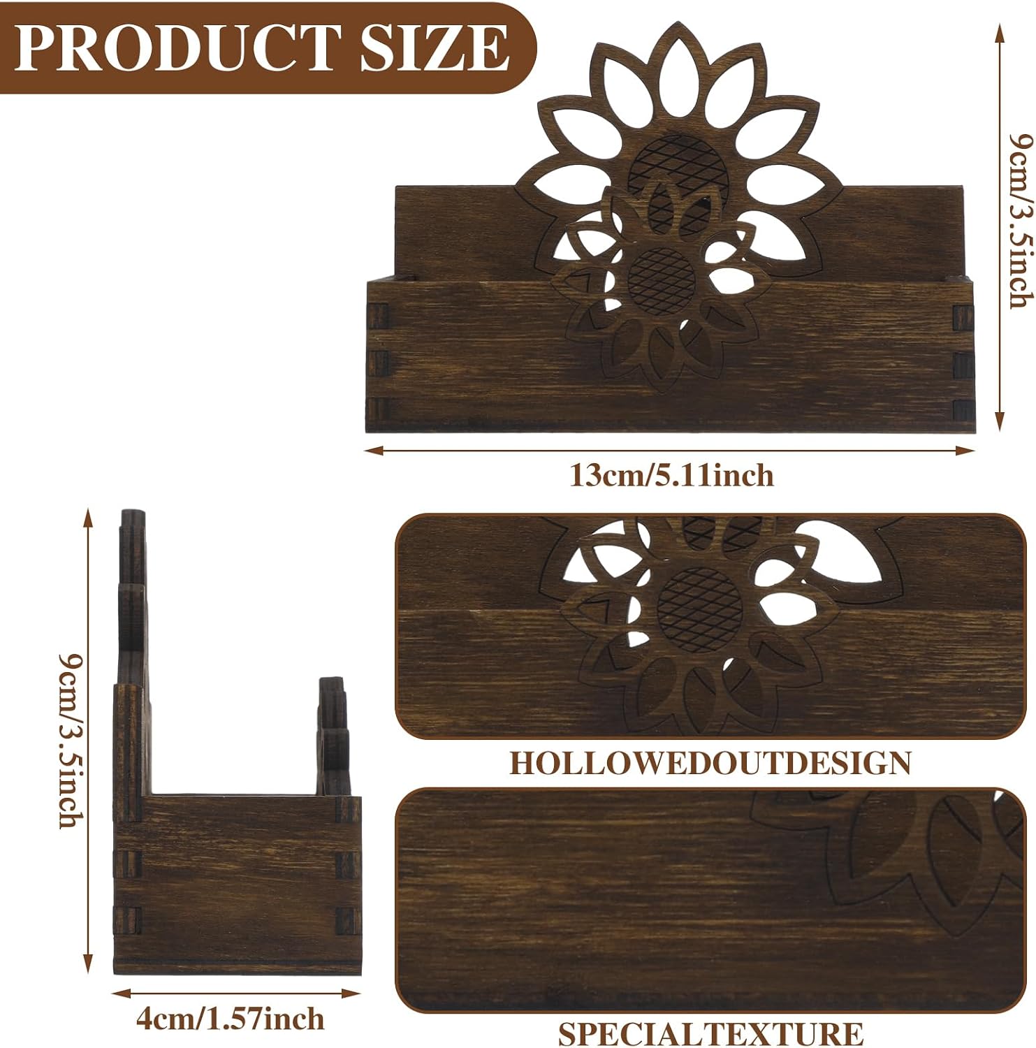 Tatuo 2 Pcs Business Card Holder for Desk Cute Business Card Holder