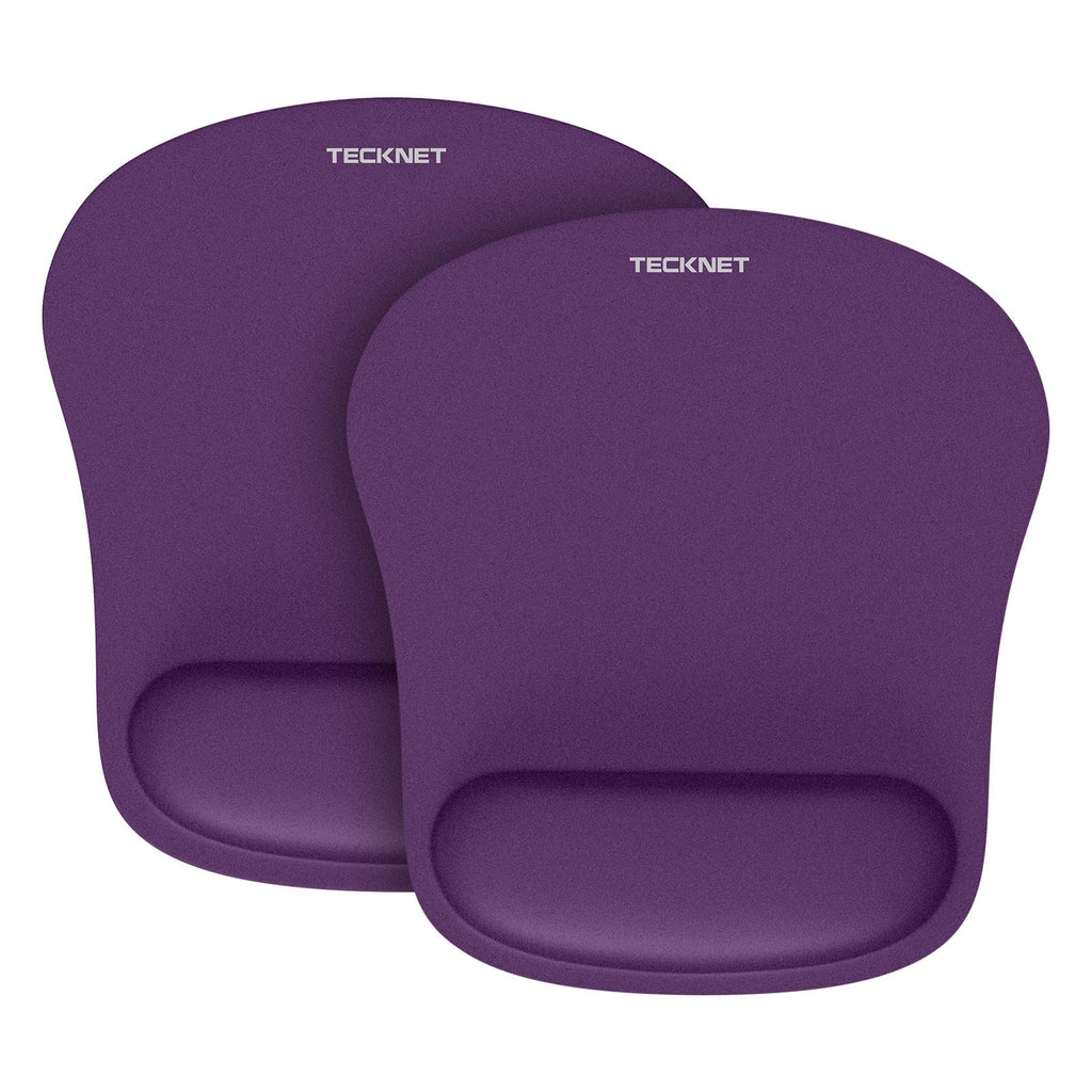 TECKNET 2 Pack Gaming Ergonomic Mouse Pad with Wrist Support Black