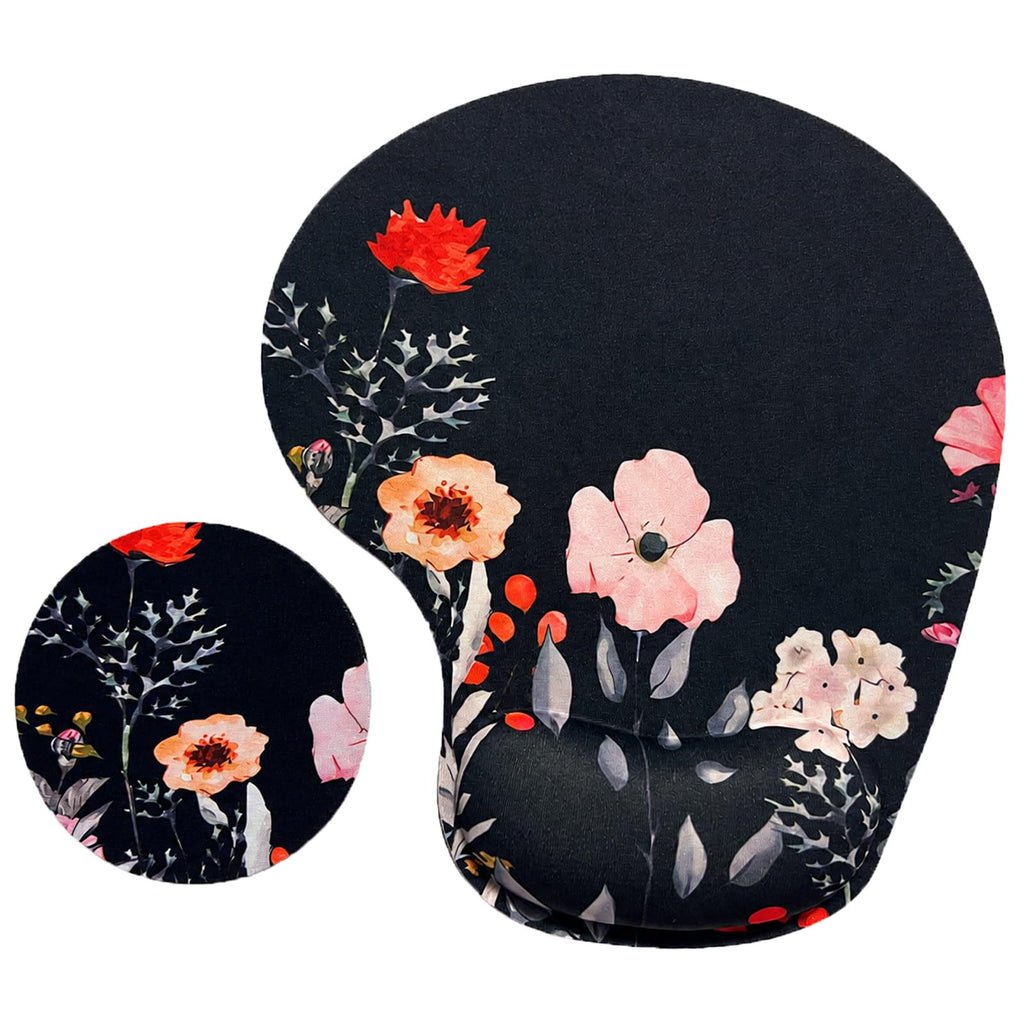 Mouse Pad with Wrist Support, Ergonomic Mouse Pads with Memory Foam Wrist Rest, Easy Typing Pain Relief, Comfortable Home Office Computer Wrist Support Pads for Working Studying Gaming, Purple