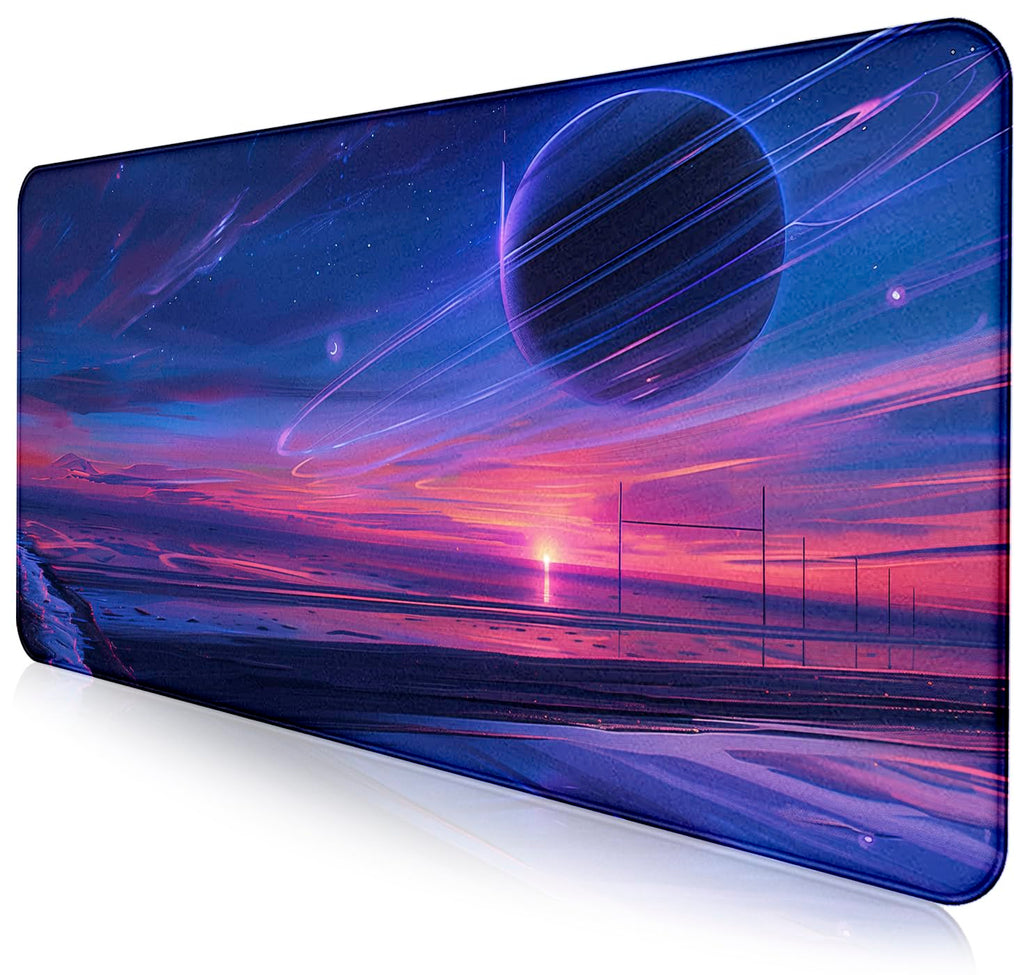 Retro American Flag XL Gaming Mouse Pad with Stitching Edge Laptop Desk Mat