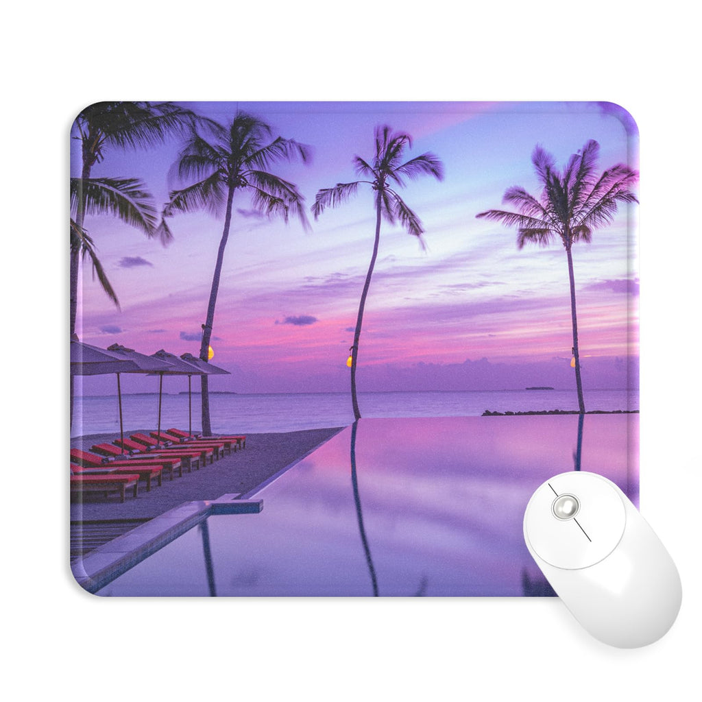 eulps Mouse Pad with Wrist Rest, Comfortable Computer Mousepad with Gel Wrist Support Smooth Surface and Non-Slip PU Base for Pain Relief, Laptop, Office & Home (Rose)