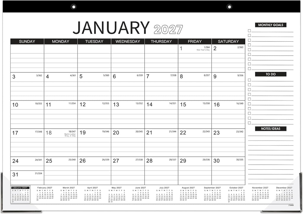 2027 Desk Calendar - Desk Calendar 2027, 18 Monthly 17" x 12"