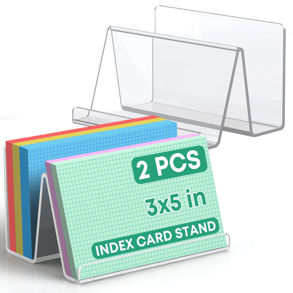 Uniclife 4 Pack Acrylic Business Card Holder for Desk, 50 Card Capacity