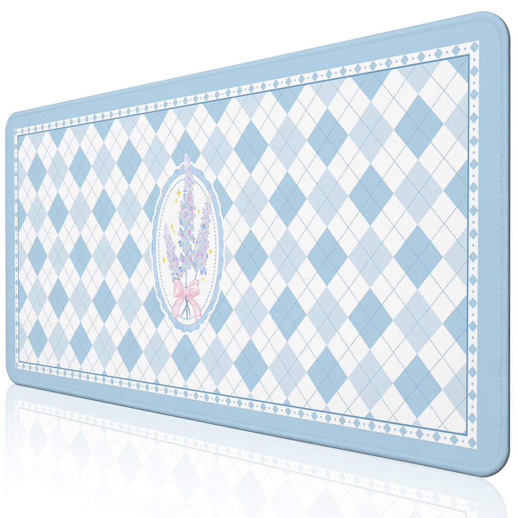 Pink Floral Mouse Pad Large 35.4×15.7 Aesthetic Cute Desk Mat