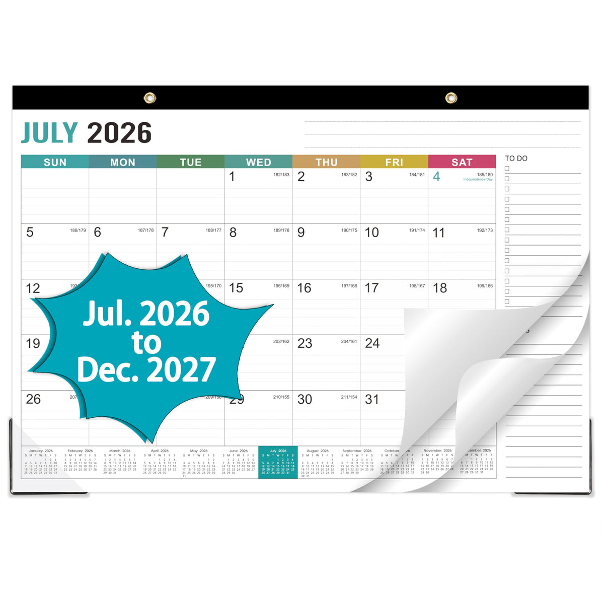 2027 Desk Calendar - Desk Calendar 2027, 18 Monthly 17" x 12"