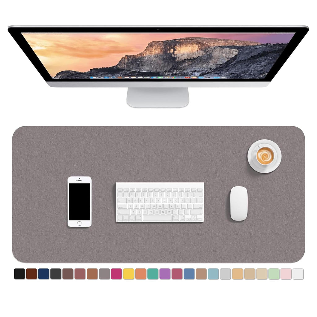 Hsurbtra Desk Pad, 30" x 14" PU Leather Desk Mat, XL Extended Mouse Pad, Waterproof Desktop Blotter Protector, Non-Slip Ultra Thin Large Laptop Keyboard Writing Mat for Office Home, Pink