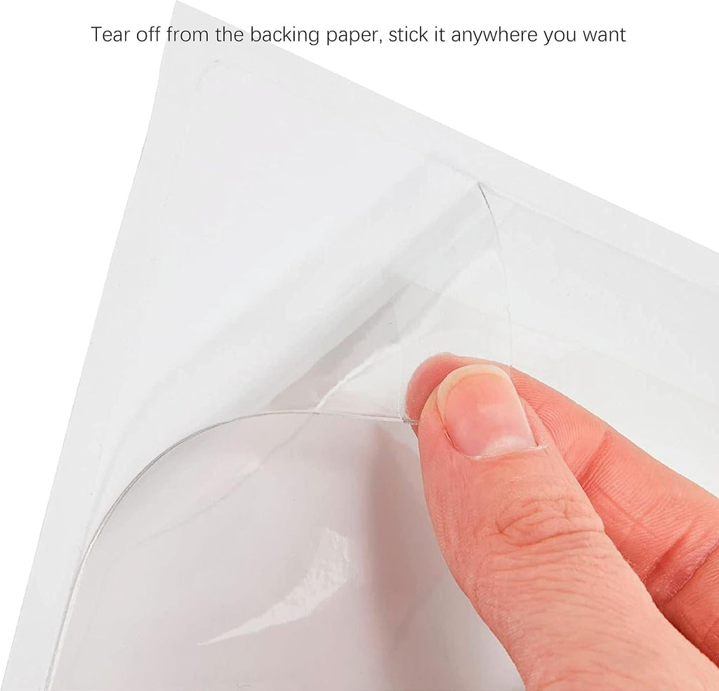 IMAGAME Clear Adhesive Business Card Pockets, 50 Pack