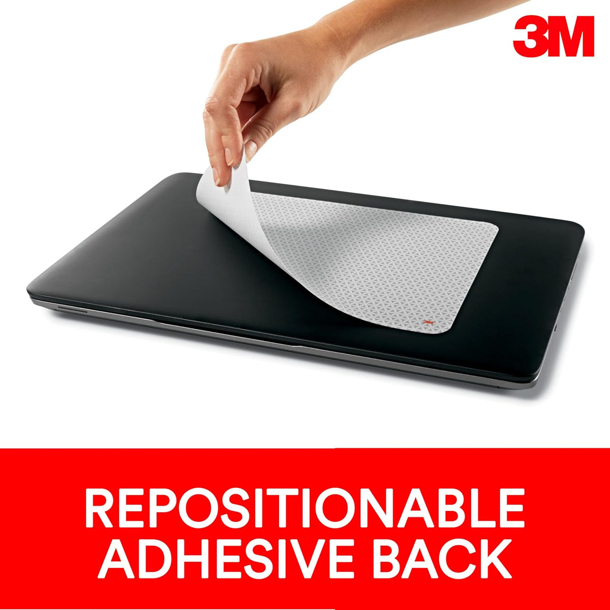 3M Precise Mouse Pad with Repositionable Adhesive Back, Enhances The Precision of Optical Mice at Fast Speeds and Extends The Battery Life of Wireless up to 50%*, 8.5" x 7", Bitmap (MP200PS), Polymer