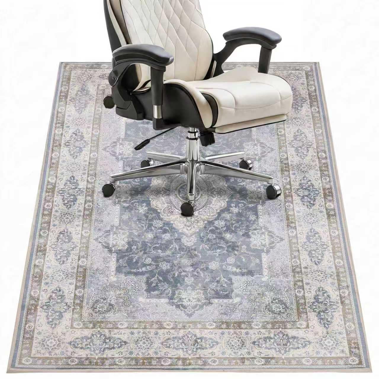 Office Chair Mat - for Hardwood Floors, Large Non-Slip Easy-Clean Floor Protection Blanket (Black, “48 x 36in”).