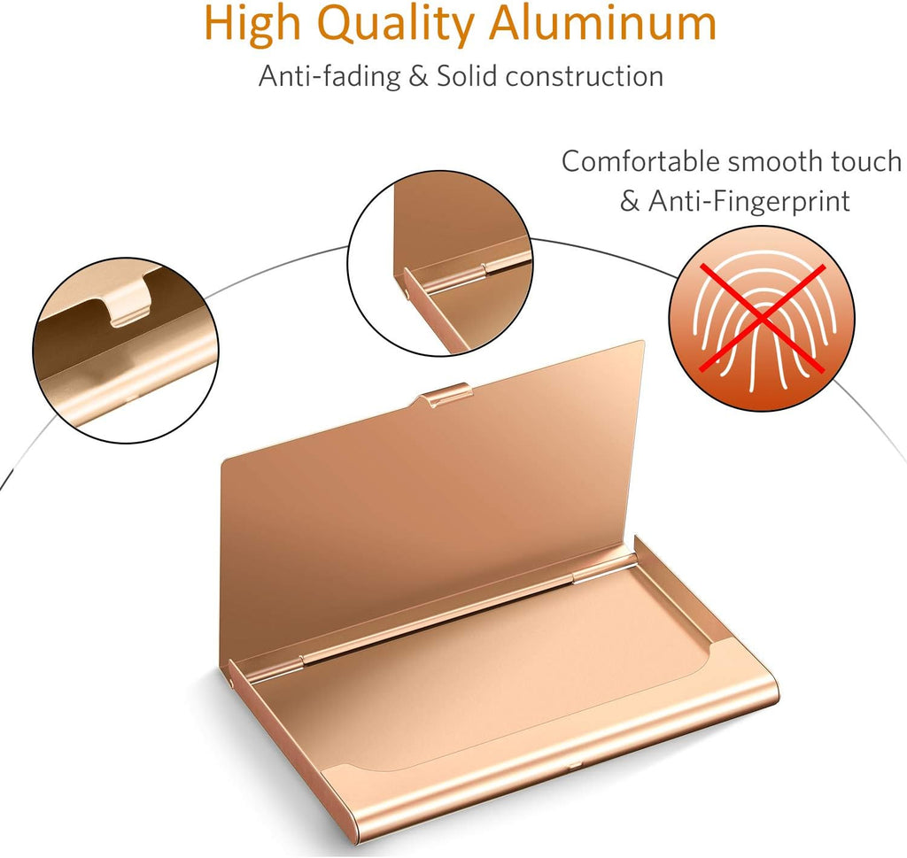 Leinuosen 10 Pcs Business Card Holder Case Metal Business Name CardHolder