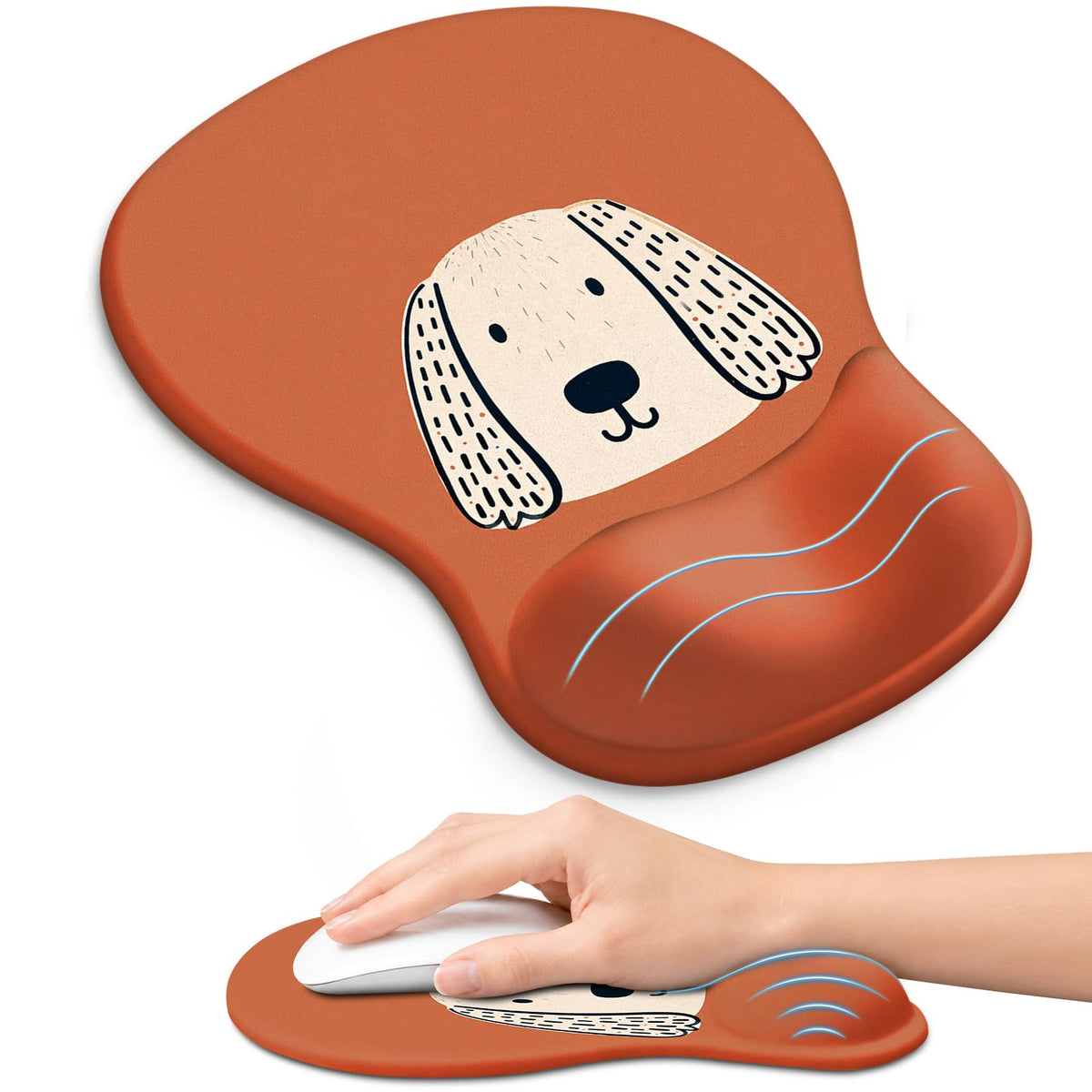 Ergonomic Mouse Pad with Wrist Rest, Gel Wrist Support, Black