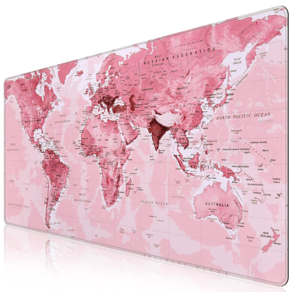iCasso Desk Cover Mat, Office Mouse Pad,35.4x15.7in,Retro Black