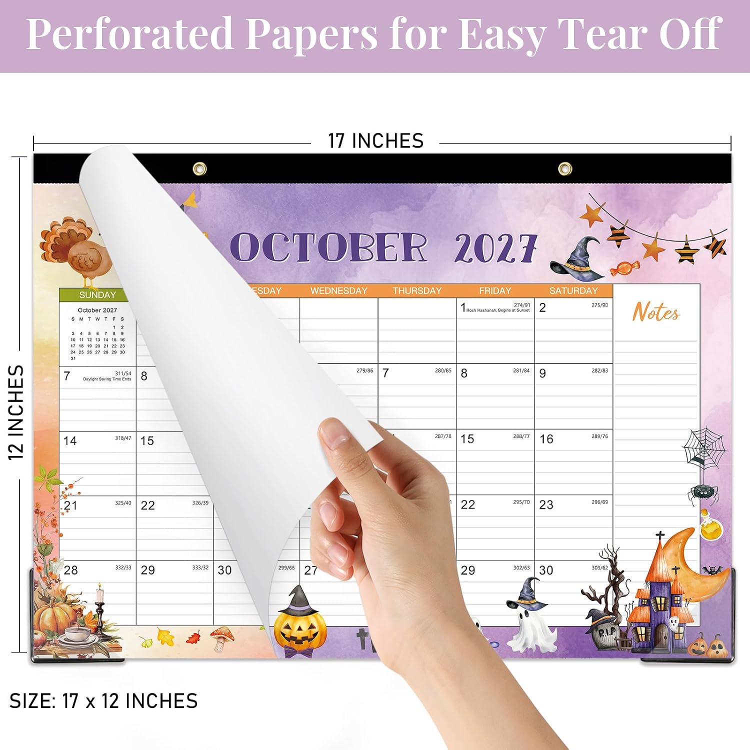 2027 Desk Calendar - 12 Monthly Large Desk/Wall Calendar, 17" x 12"