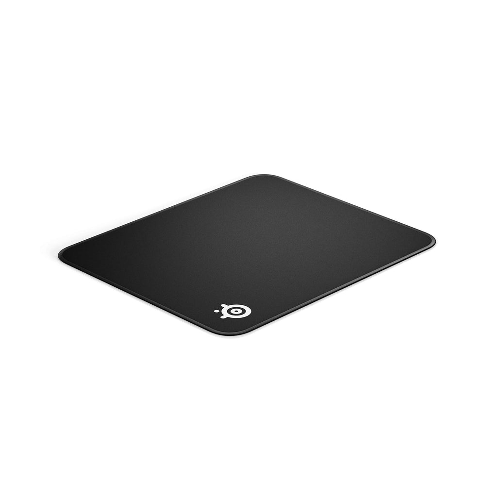 SteelSeries QcK Medium Gaming Mousepad — Black — Non-Slip Silicone Rubber Base — Peak Tracking and Stability — Optimized for Gaming Sensors — 320 mm x 270 mm — FPS, MOBAs, RTS, MMO