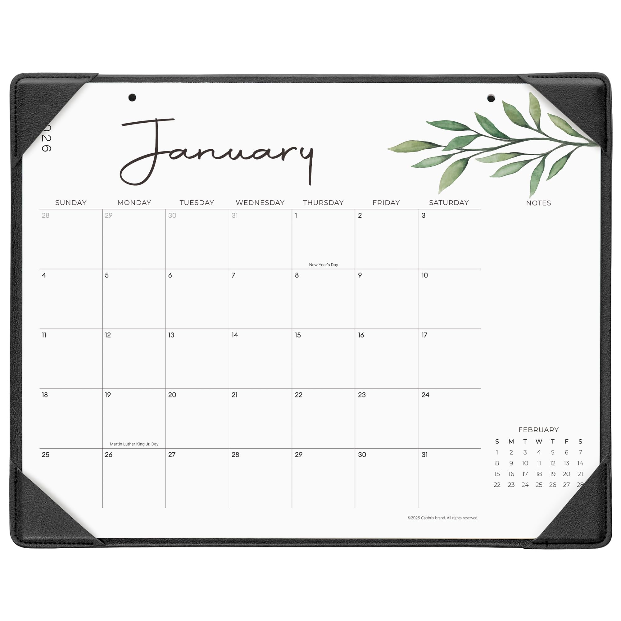 Cabbrix Desk Calendar 2026 with Desktop Mat, Aesthetic Desk Pad Calendar 15 x 12 Inch Covering July 2026 to June 2027, Desk Blotter Calendar for Home School and Office, Apricot