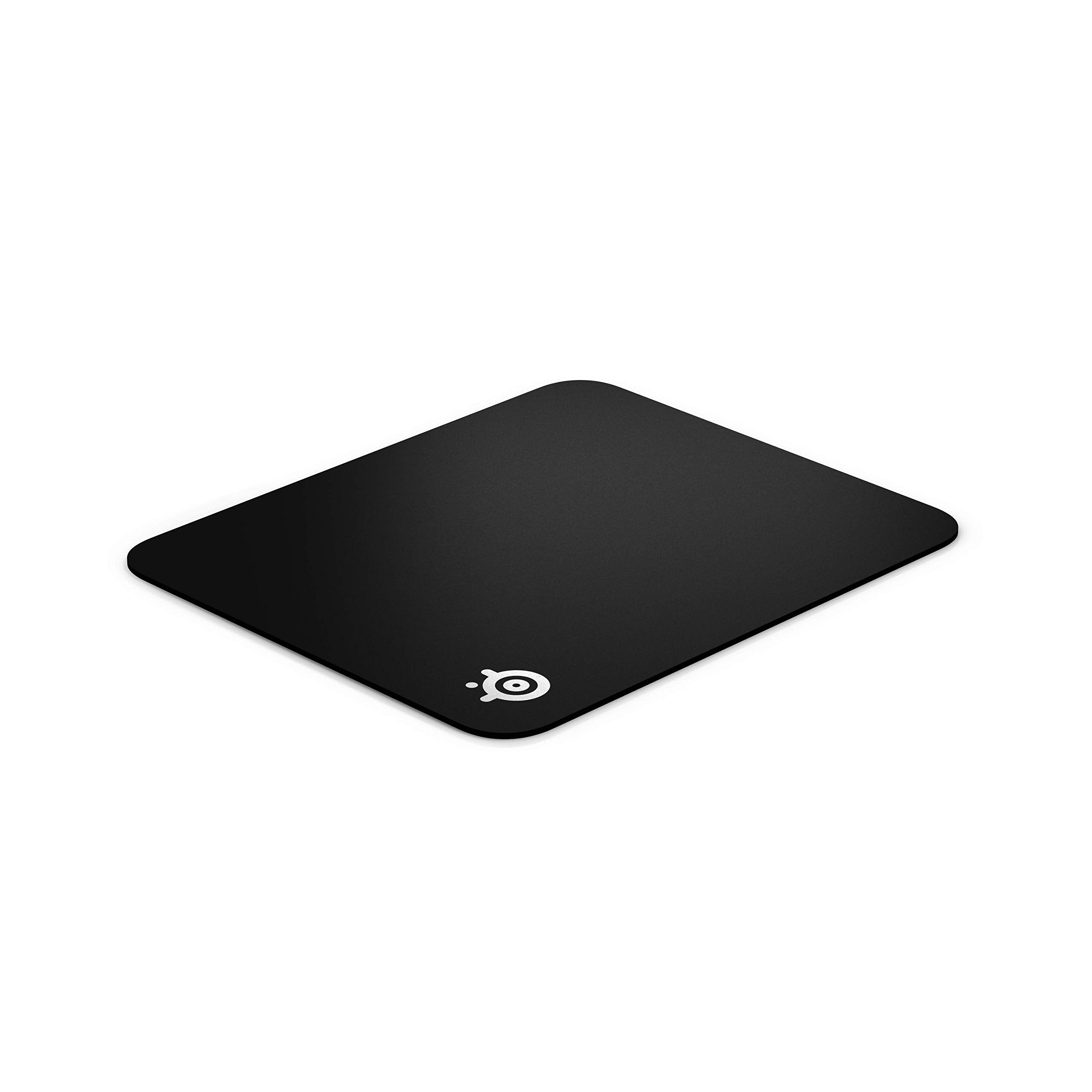 SteelSeries QcK Medium Gaming Mousepad — Black — Non-Slip Silicone Rubber Base — Peak Tracking and Stability — Optimized for Gaming Sensors — 320 mm x 270 mm — FPS, MOBAs, RTS, MMO