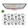 Pink Mouse Pad, Bows Desk Mat Computer Mat Desk Accessories 31.5 x 11.8