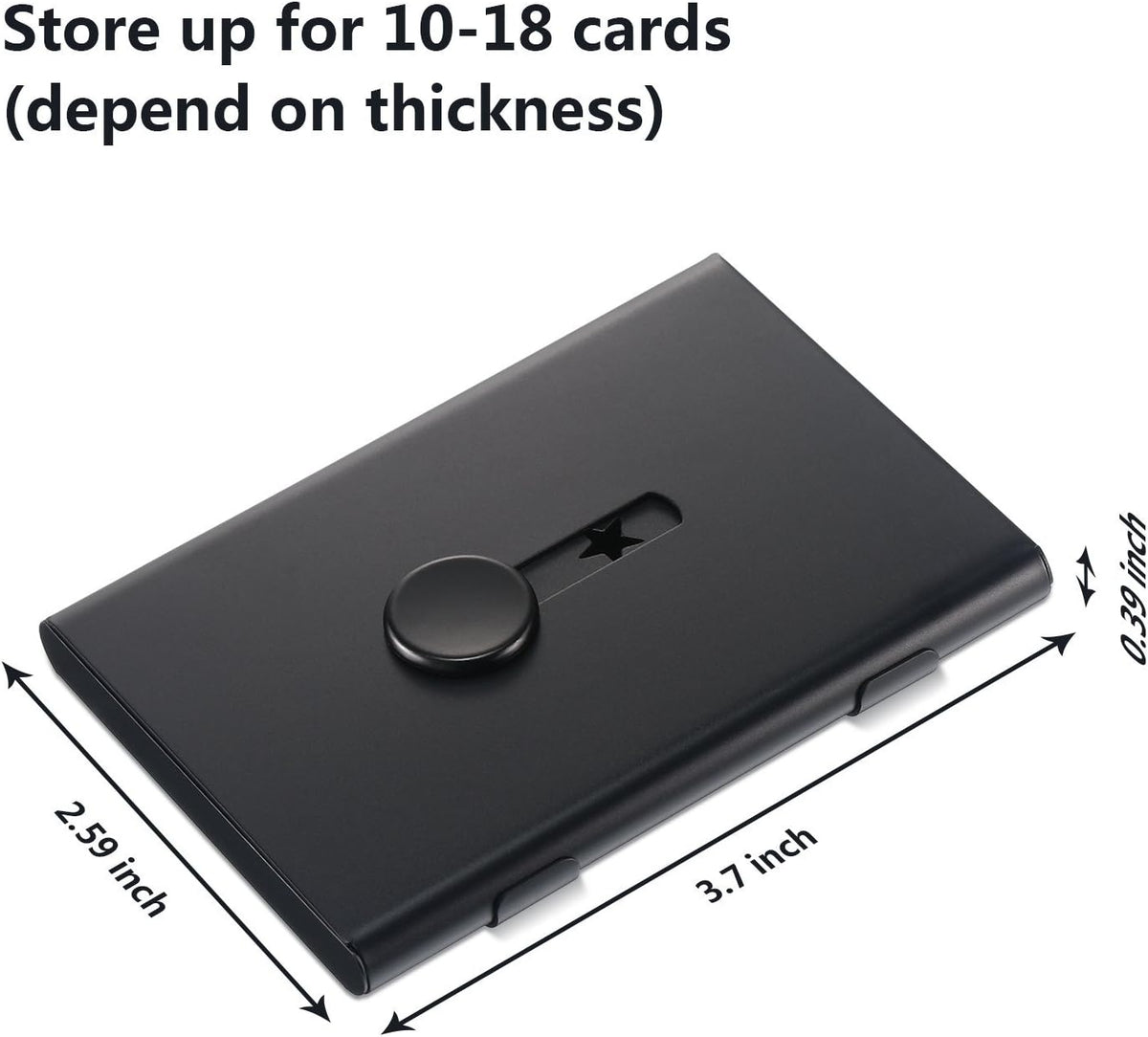 Tatuo 2 Pcs Business Card Holder Stainless Steel, Black/Gray