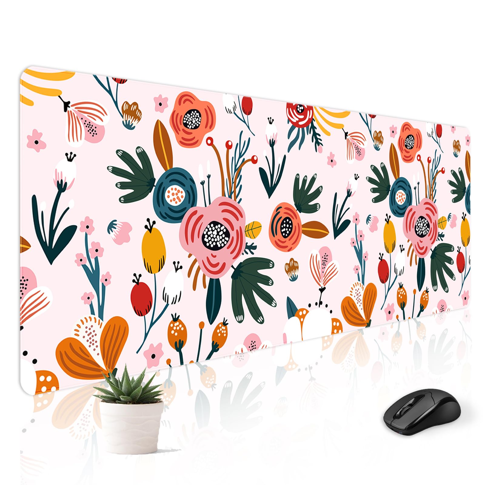 Cute Desk Mat for Keyboard Desktop Extra Large Mouse Pad, Castle