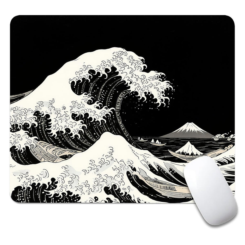 Beach Sunset Mouse Pad,Cute Mouse pad,Custom Small Mouse Pads with Designs,Portable Office Non-Slip Rubber Base Wireless Mouse Pad for Laptop