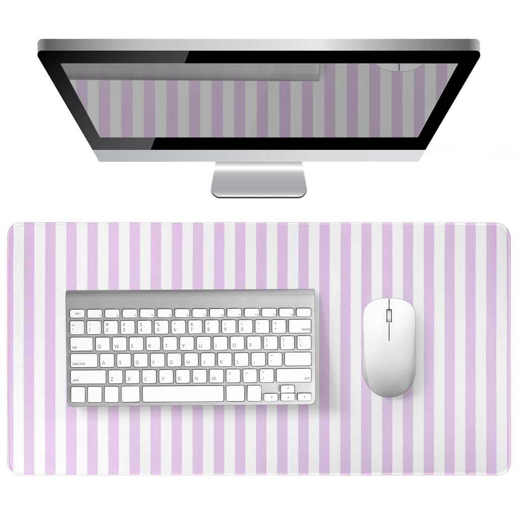 Green Striped Desk Mat Large Mouse Pad Cute Desk Pad Keyboard Computer Mat