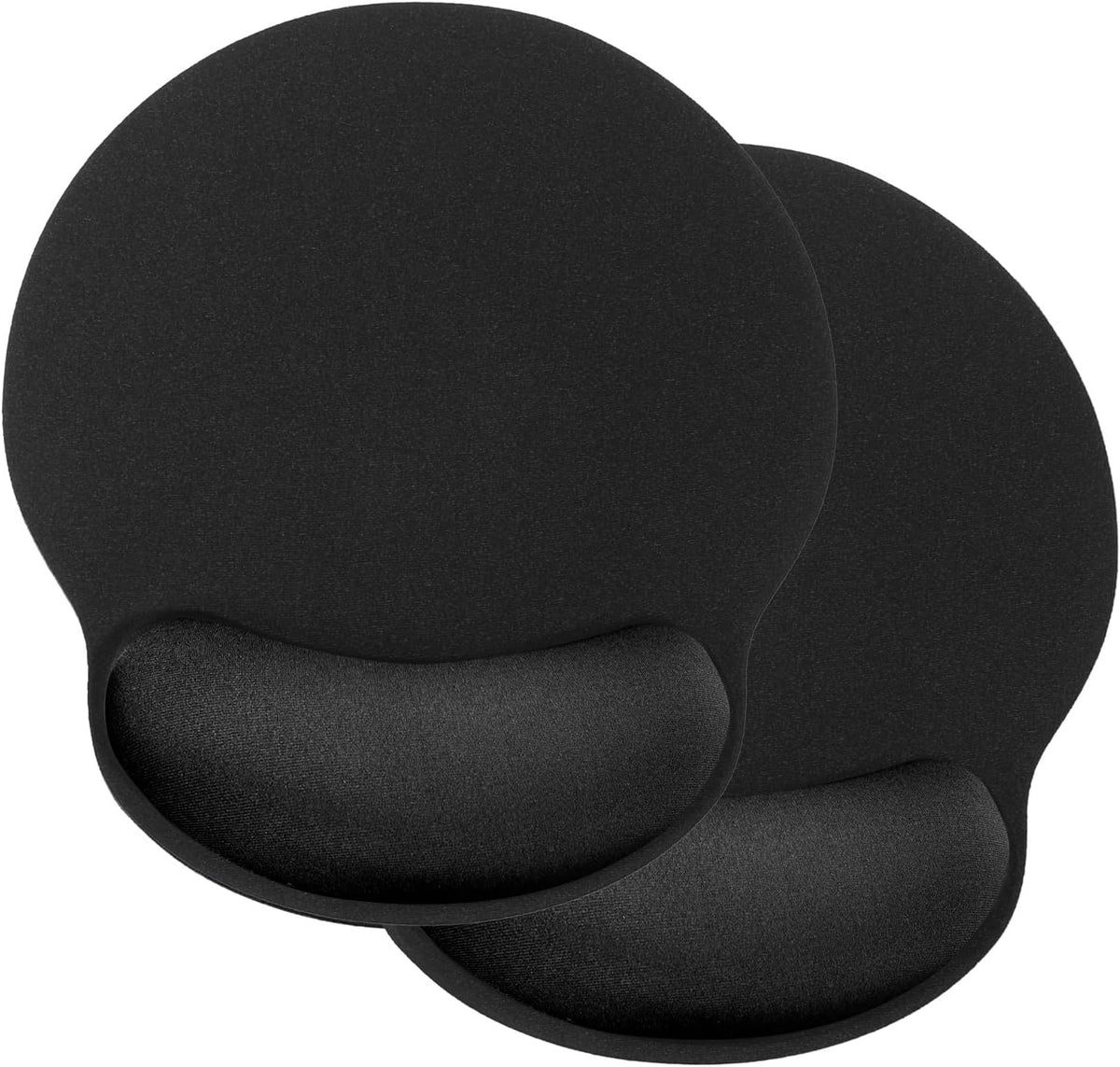 2 Pack Ergonomic Gaming Mouse Pad with Wrist Support—Black