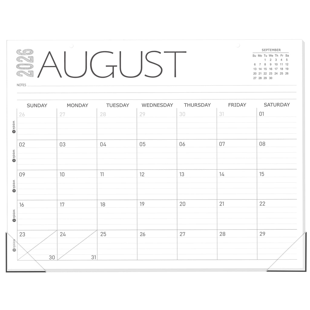 GuassLee Desk Calendar 2026-2027, 19 Months (Jun 2026-Dec 2027), 14" x 11"
