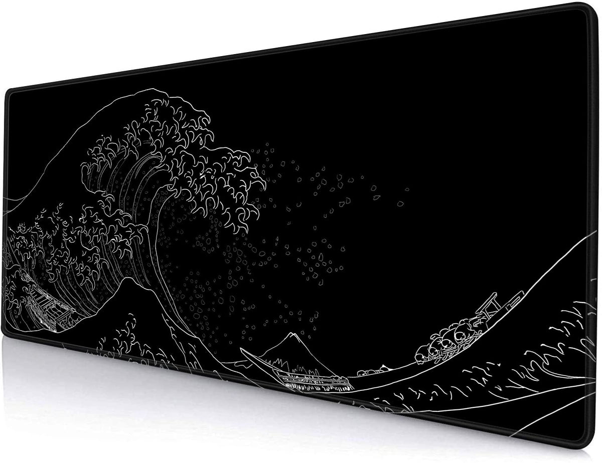 Large Gaming Mouse Pad with Stitched Edges, Galaxy Desk Mat, Extended XL Keyboard Pad, Non-Slip Rubber Base Desk Pad for Keyboard and Mouse, 31.5X11.8 inch