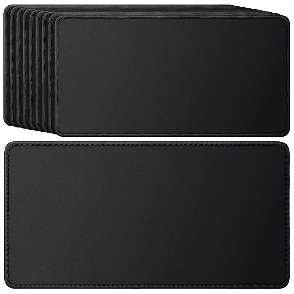 31.5" x 15.7" Waterproof Fabric Desk Pad Large Mouse Pad Office Game, Black
