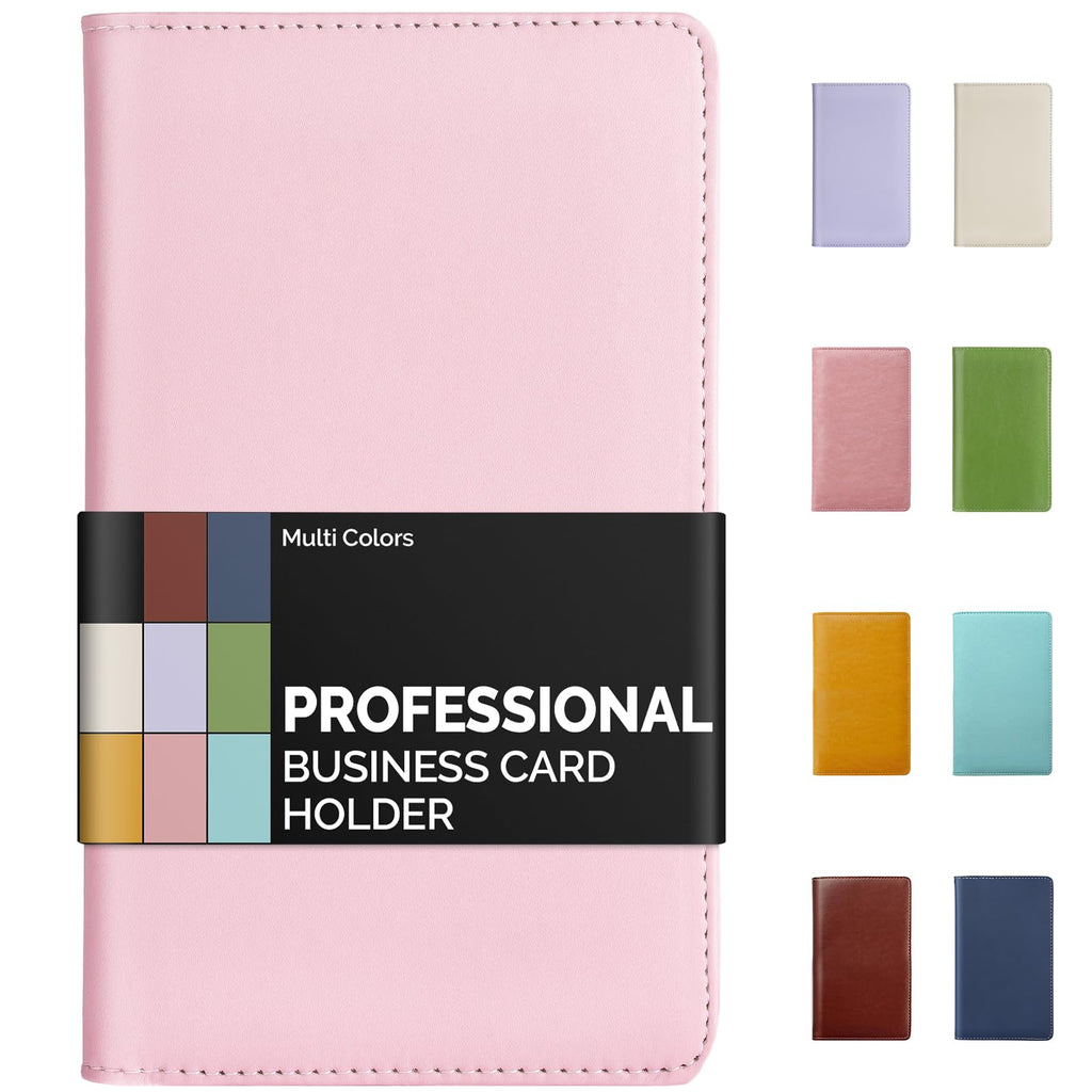 Sooez Leather Professional Business Card Book Holder Organizer for 240 Card