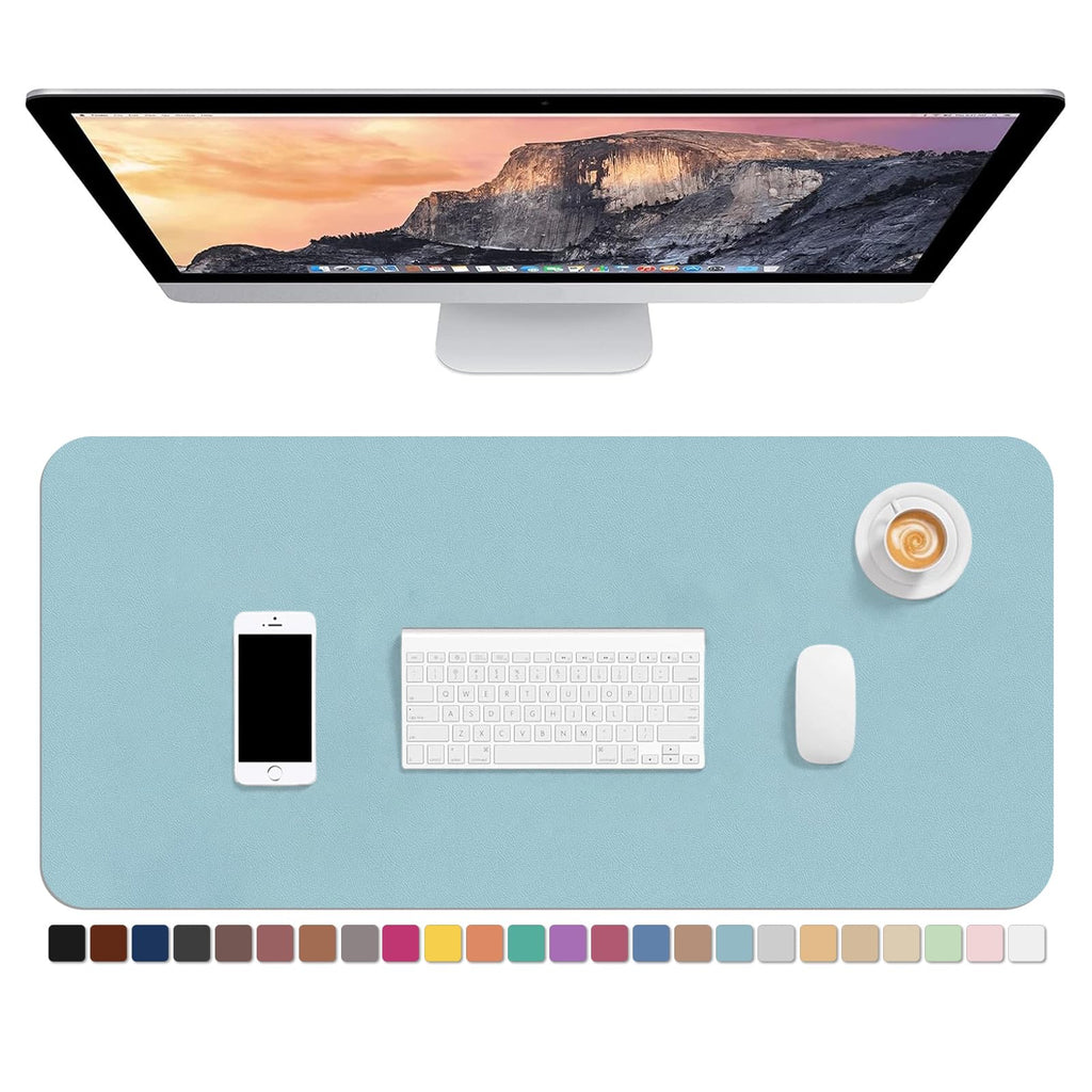 Hsurbtra Desk Pad, 30" x 14" PU Leather Desk Mat, XL Extended Mouse Pad, Waterproof Desktop Blotter Protector, Non-Slip Ultra Thin Large Laptop Keyboard Writing Mat for Office Home, Pink