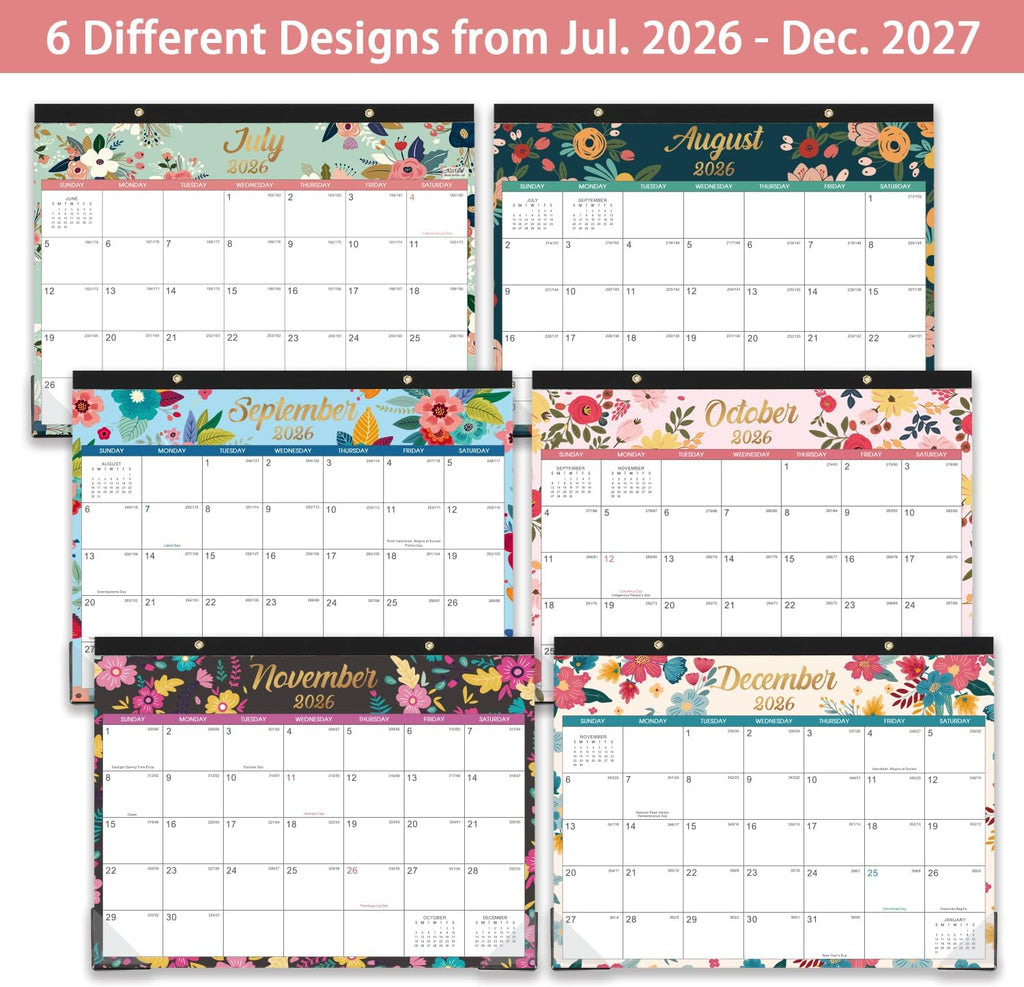 Desk Calendar/Calendar 2026-2027- Jul. 2026 - Dec. 2027