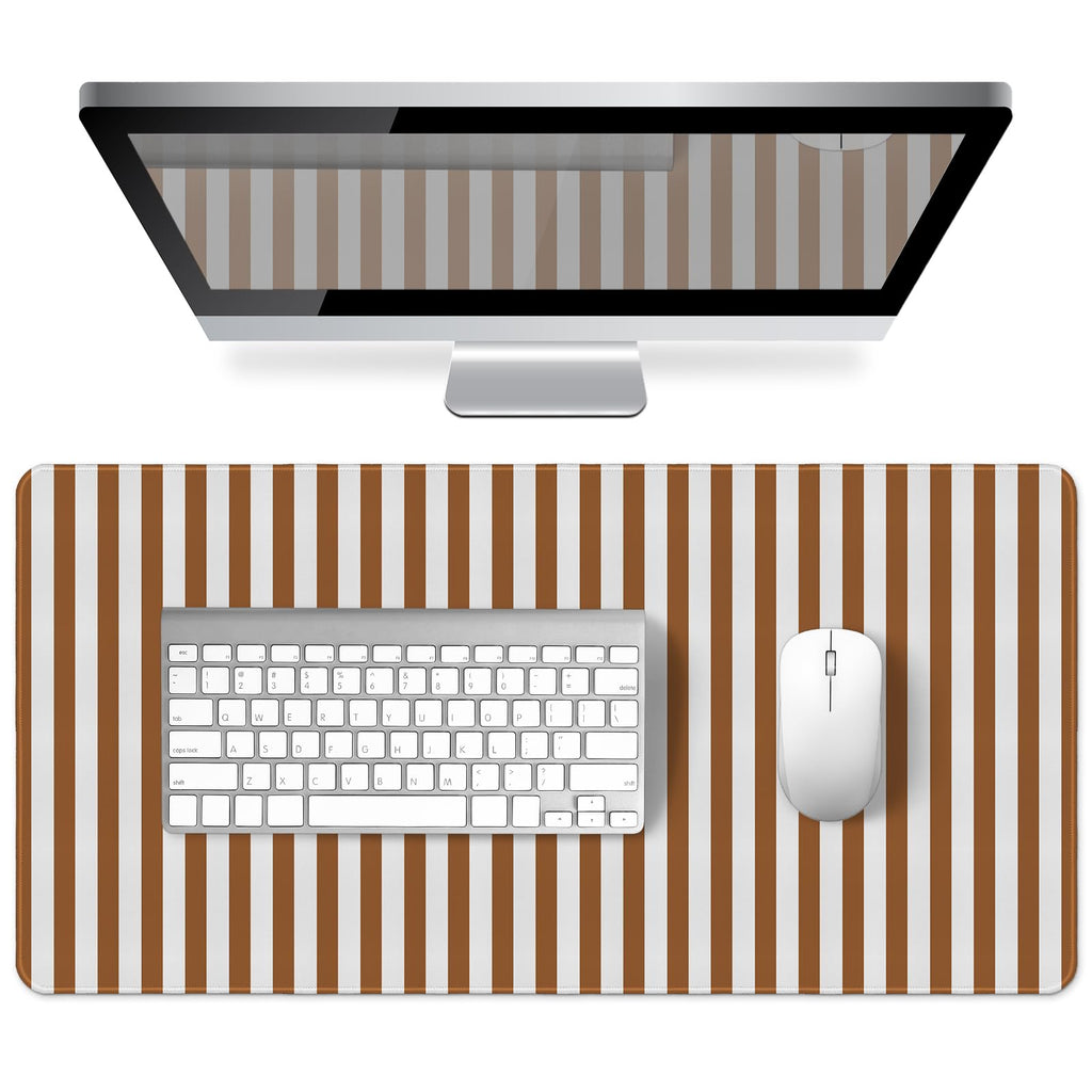 Green Striped Desk Mat Large Mouse Pad Cute Desk Pad Keyboard Computer Mat