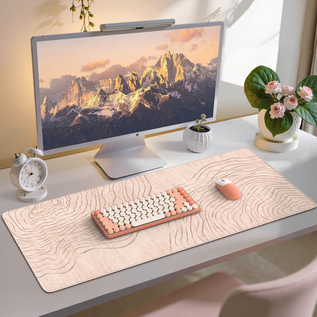 iCasso Desk Mat,Cute Desk Cover for Women,35.4x15.7in,Checkered