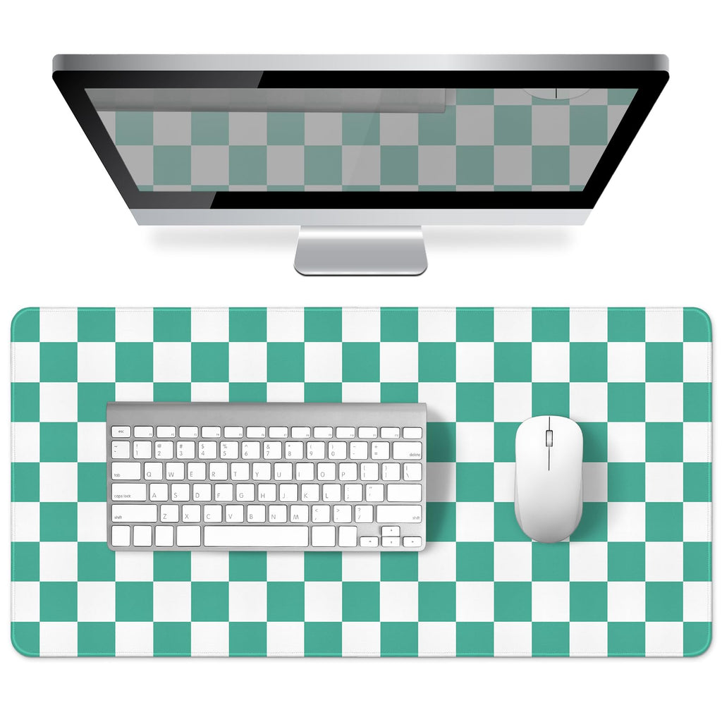 Green Striped Desk Mat Large Mouse Pad Cute Desk Pad Keyboard Computer Mat