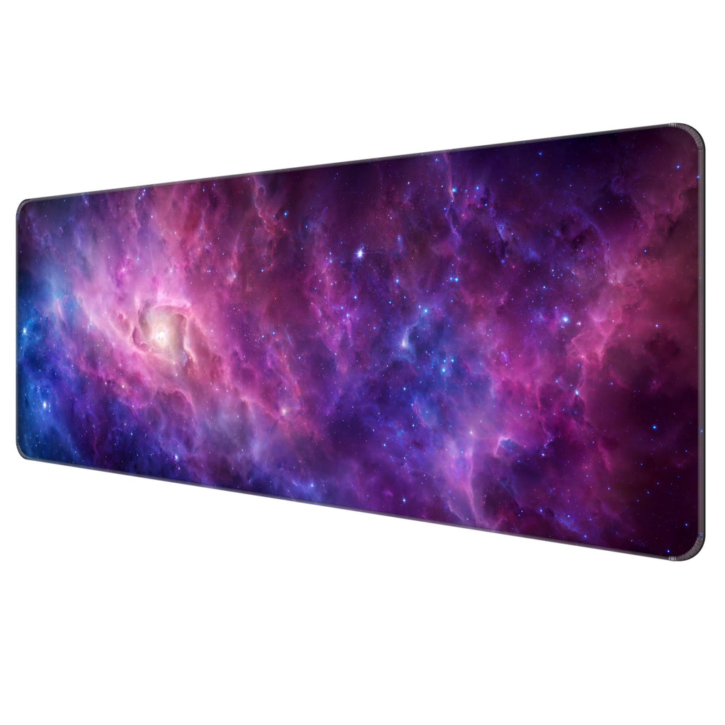 Large Thin Mouse Pad with Stitched Edges, Galaxy Space
