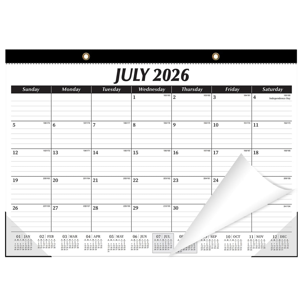 ZTX Desk Calendar 2026-2027 18 Month Big Planner Colorful